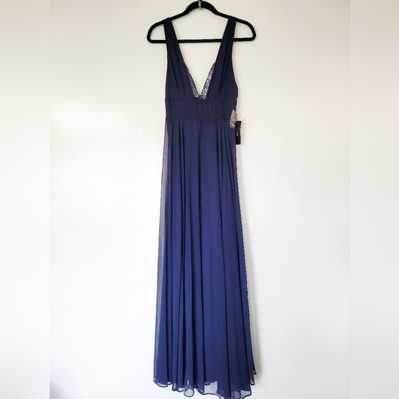 NWT Lulu's True Bliss Navy Blue Maxi Dress Size S - Picture 3 of 14